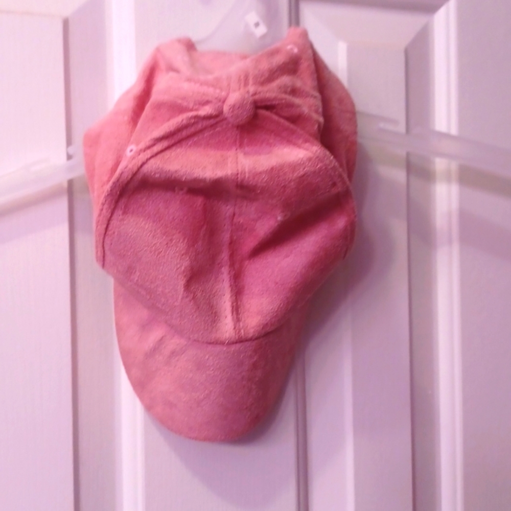 Pink fur hat